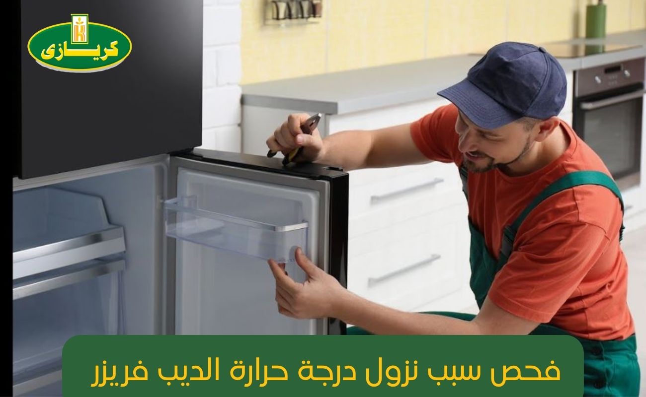 فحص سبب نزول درجة حرارة الديب فريزر